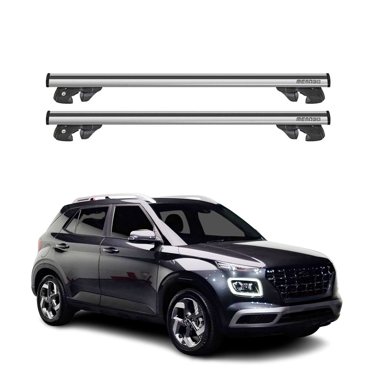 2020-2026 Hyundai Venue Roof Rack Cross Bars Silver