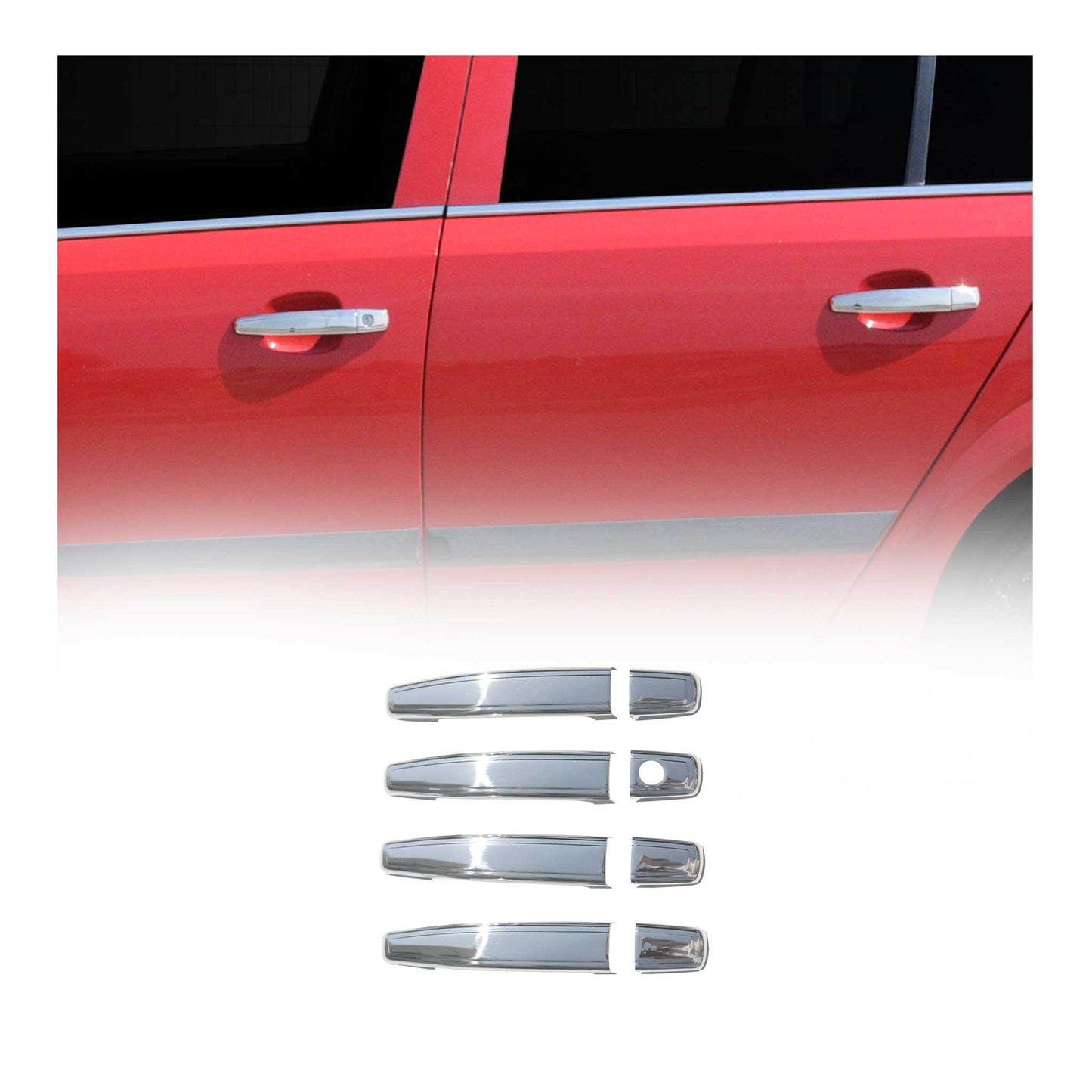 2014-2015 Chevrolet Malibu Car Door Handle Cover Protector Stainless Steel 8 Pcs