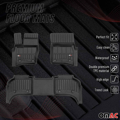 2020-2026 Land Rover Defender Premium Floor Mats Liners Full Set All Weather Heavy Duty