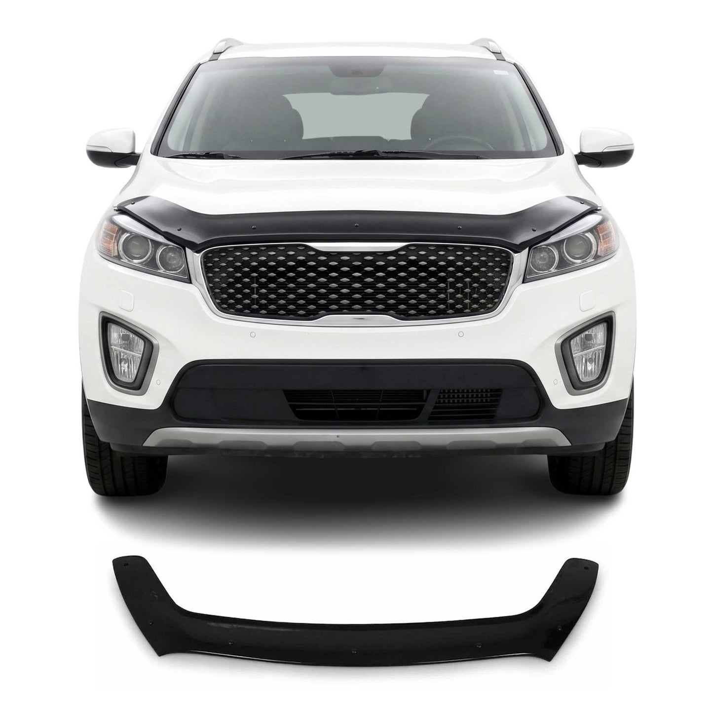 2016-2018 Kia Sorento Front Bug Shield Hood Deflector 1 Pc Smoke