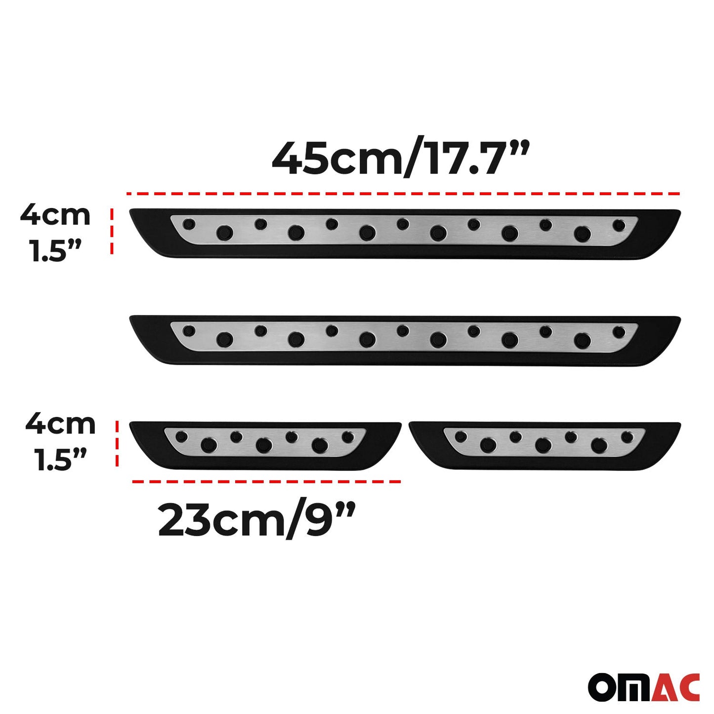 Kia Optima Door Sill Scuff Plate Scratch Protector Stainless Steel Silver 4 Pcs