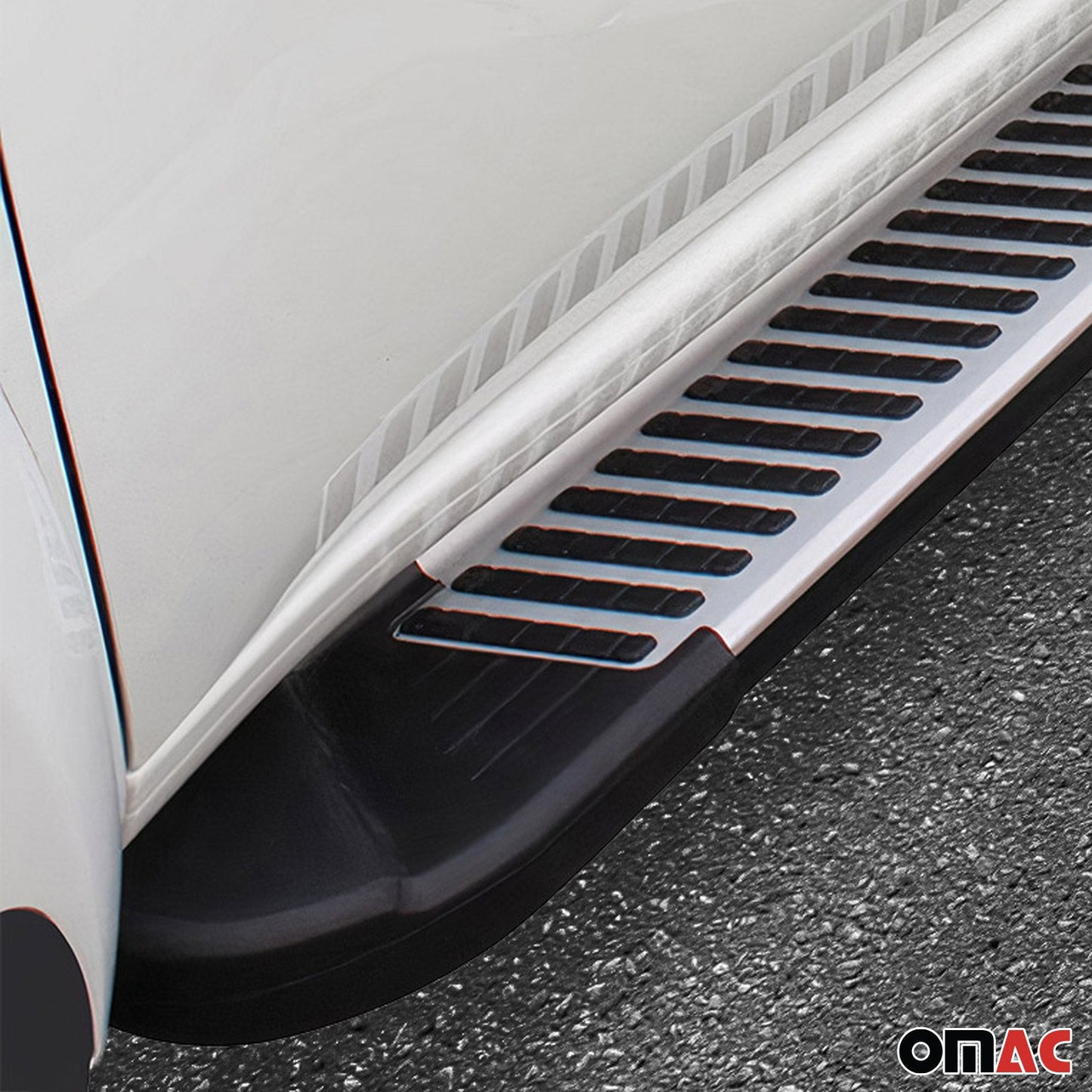 2016-2021 Hyundai Tucson Running Boards Side Steps Silver & Black