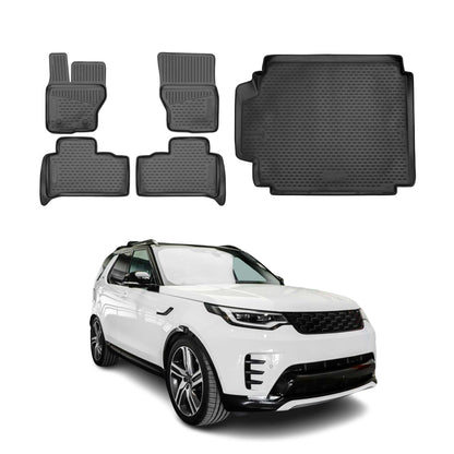 2017-2026 Land Rover Discovery 7 Seats Floor Mats & Cargo Liner Full Set Black