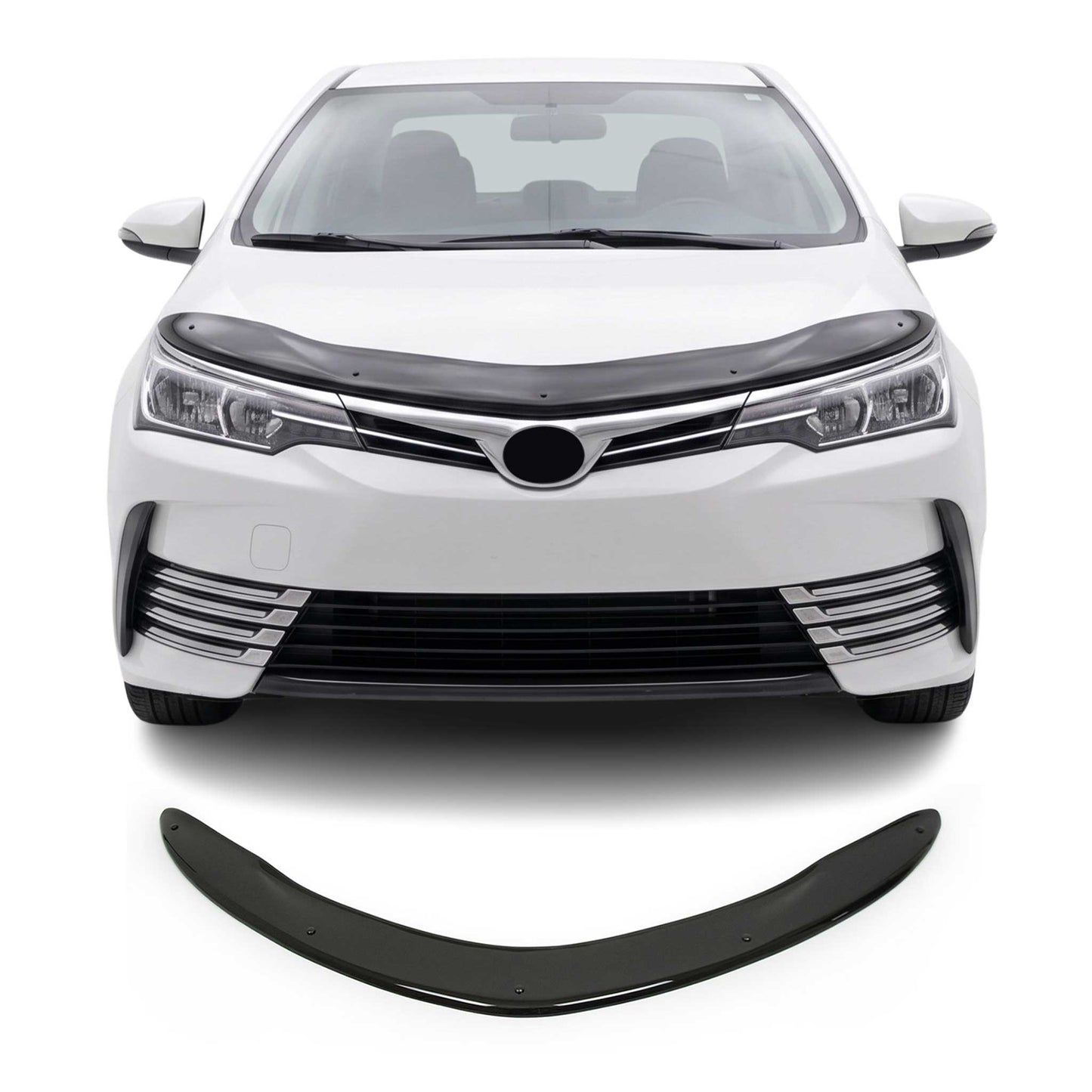 2014-2019 Toyota Corolla 11.gen Sedan Front Bug Shield Hood Deflector 1 Pc Smoke