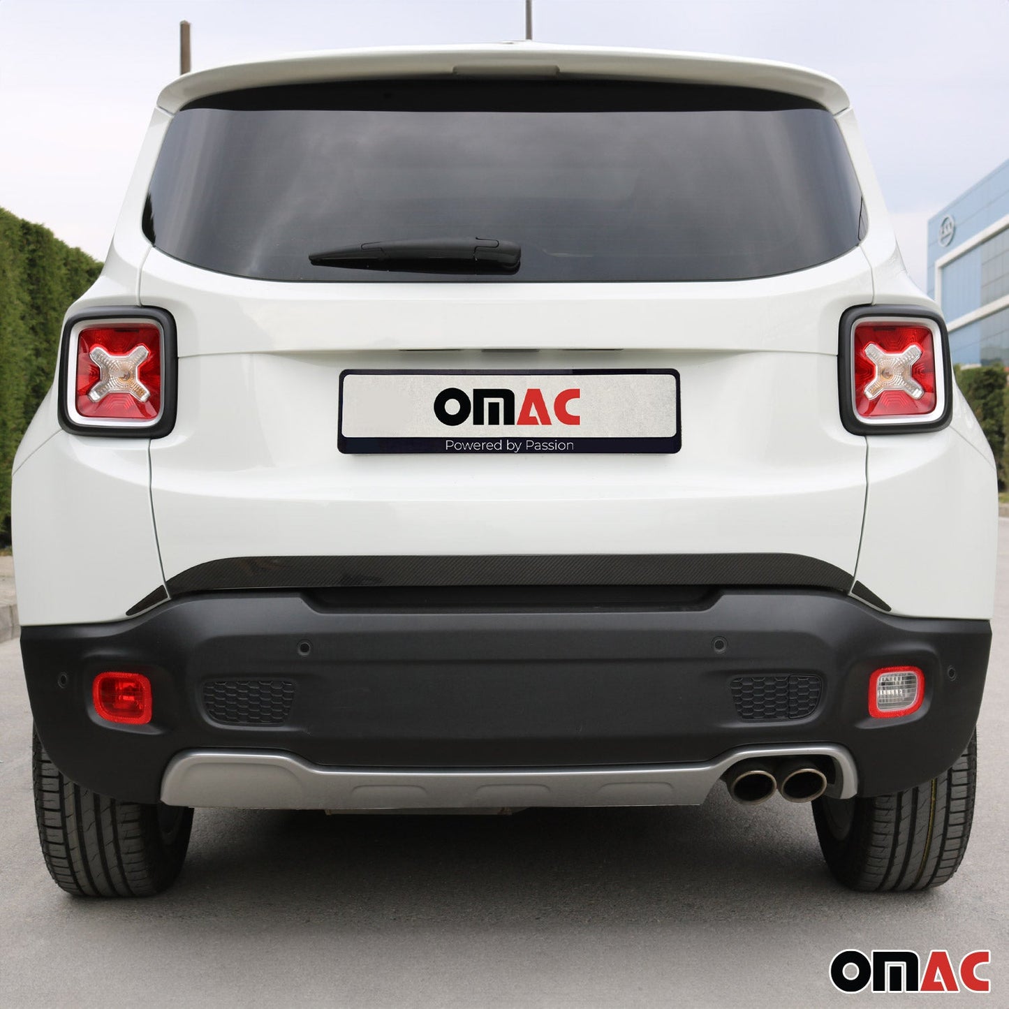 2015-2018 Jeep Renegade Rear Trunk Molding Trim Carbon Fiber Black 3 Pcs