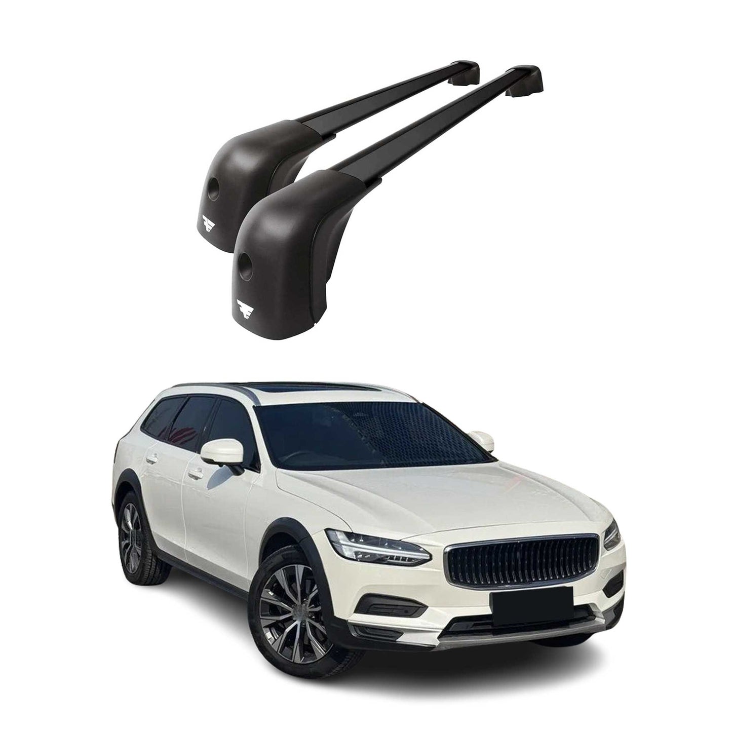 2015-2026 Volvo V90 Cross Country Roof Racks Cross Bars Black
