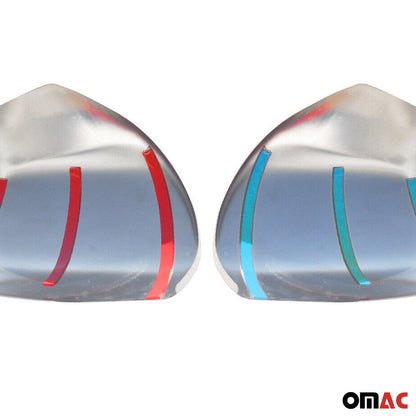 2003-2009 Toyota 4Runner Side Mirror Cover Caps Stainless Steel Silver 2 Pcs