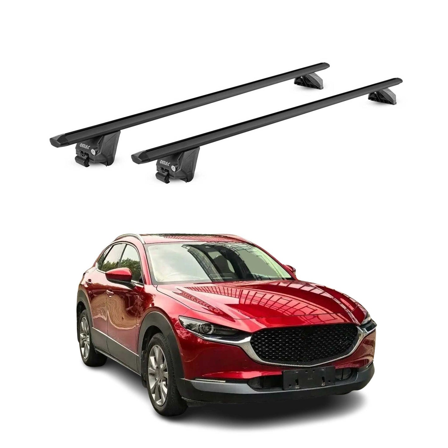2020-2026 Mazda CX-30 Roof Rack Cross Bars Luggage Carrier Alu Black 2x