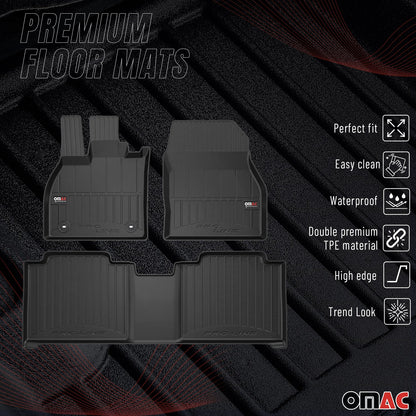 2023-2026 Subaru Solterra / Toyota BZ4X Premium Floor Mats Liners Full Set All Weather Heavy Duty