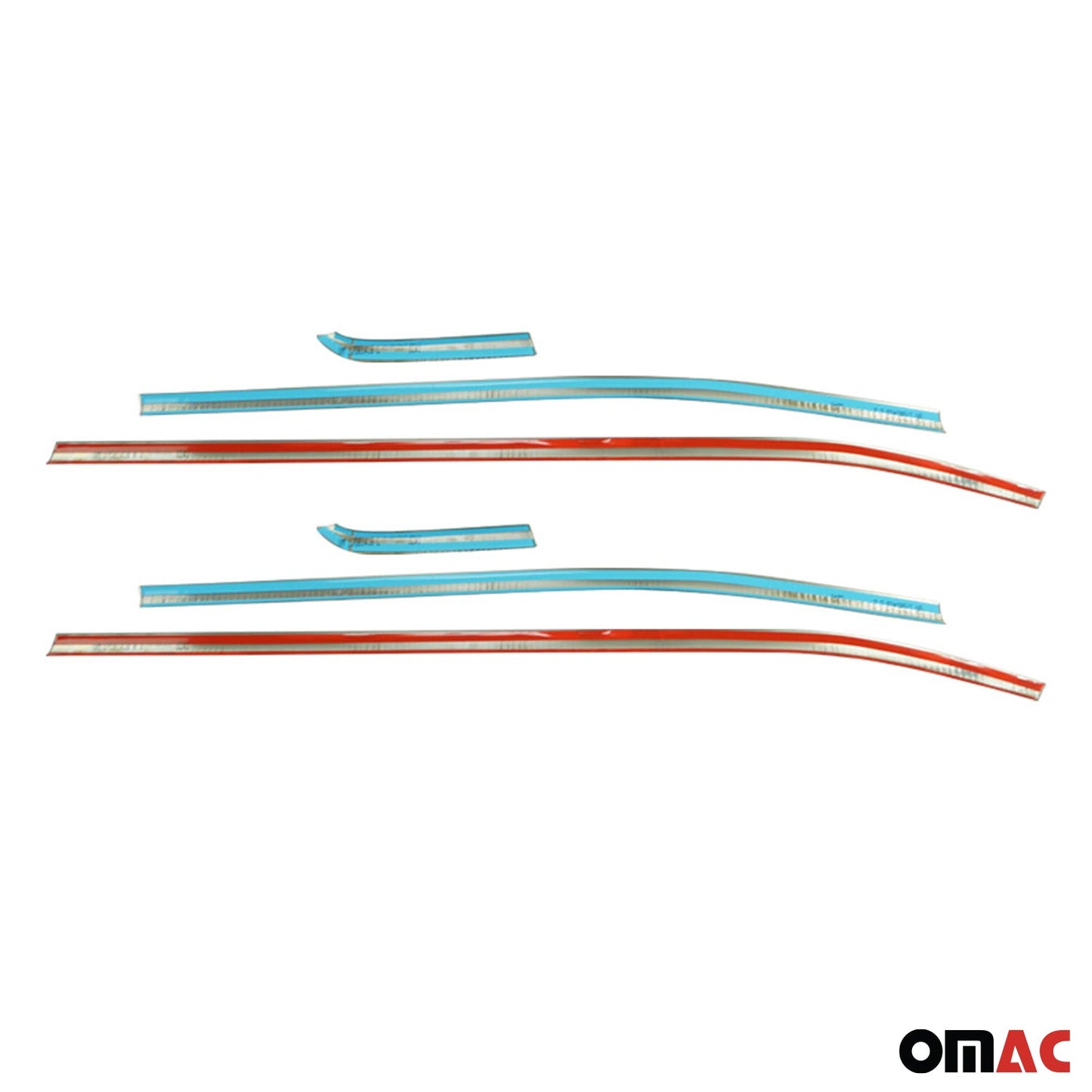 2019-2024 Jeep Renegade Window Molding Trim Streamer Steel Dark 6 Pcs