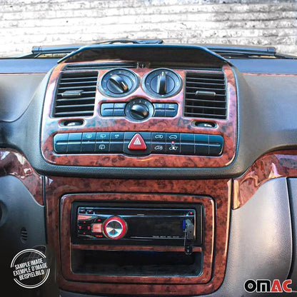 2010-2020 VW Amarok Wooden Look Dashboard Console Trim Kit 27 Pcs