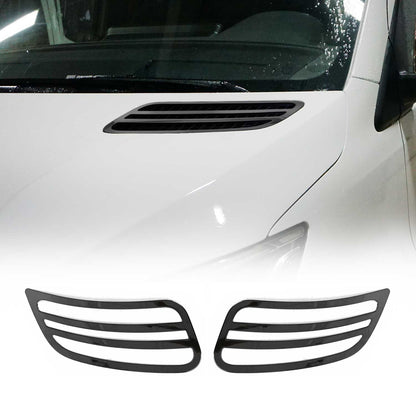 2019-2026 Mercedes Sprinter W907 910 Front Bumper Grill Trim Stainless Steel Dark 2Pcs