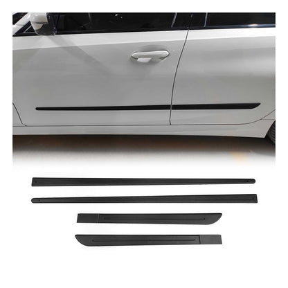Mercedes Side Door Molding Trim Skirt Garnish Black 4Pcs