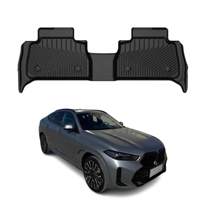 2020-2026 BMW X6 G06 Premium Floor Mats Liners Second Row Rear Black