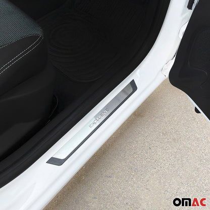 Honda Civic Door Sill Scuff Plate Scratch Protector Exclusive Brushed Stainless Steel 4Pcs