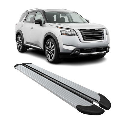 2022-2026 Nissan Pathfinder Running Board Nerf Bar Side Step Silver 2 Pcs