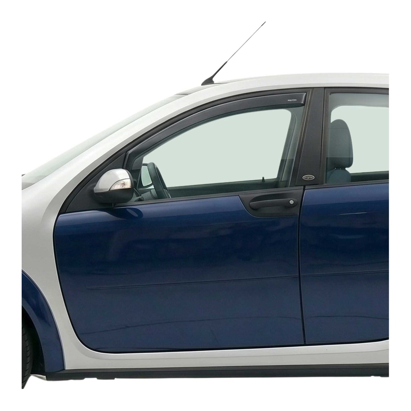 2004-2006 Smart Forfour Window Visor Vent Rain Deflector 2Pcs Smoke
