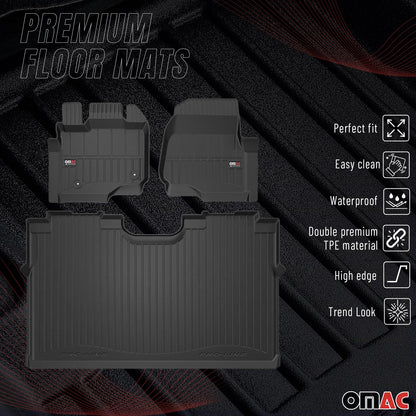 2015-2026 Ford F-150 Lightning /F-150 Raptor /F-150 Super Crew Premium Floor Mats Liners Full Set All Weather Heavy Duty
