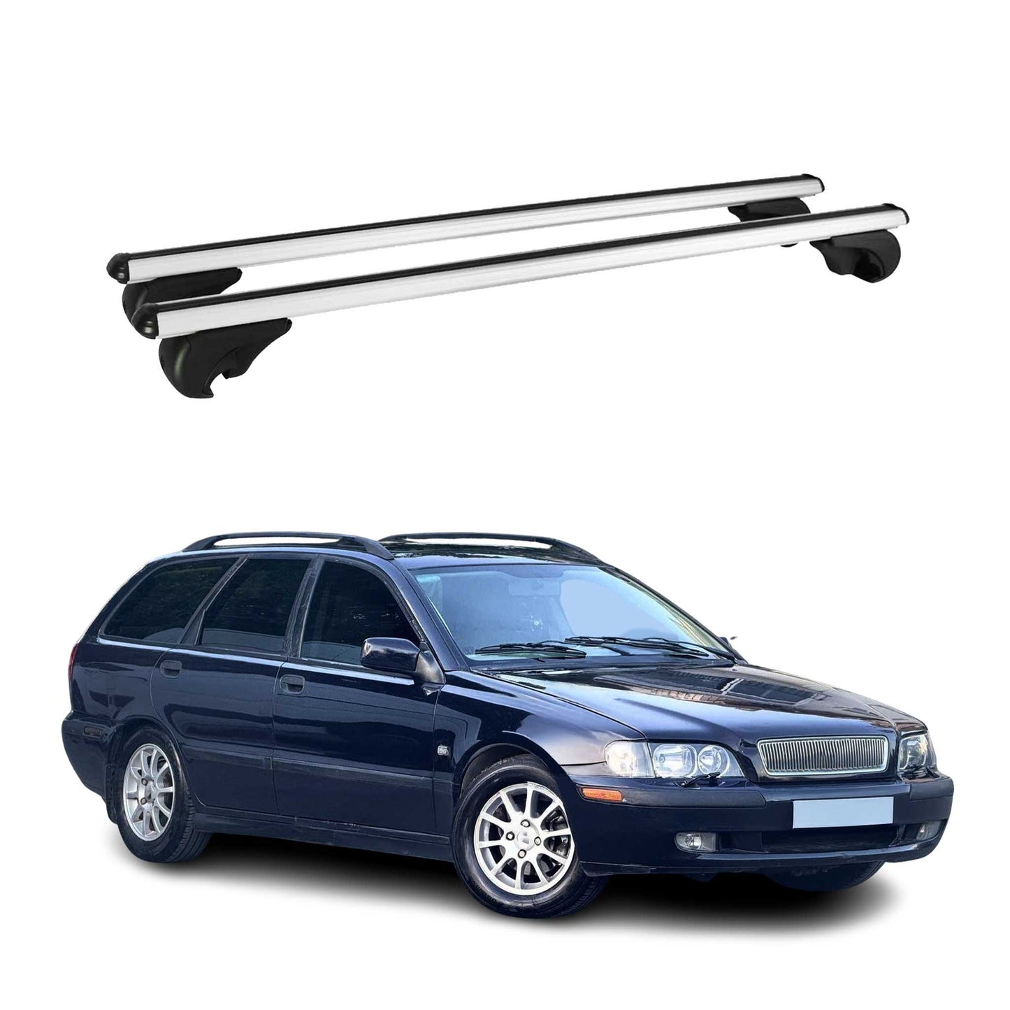 2004-2012 Volvo V50 Roof Rack Cross Bars Silver