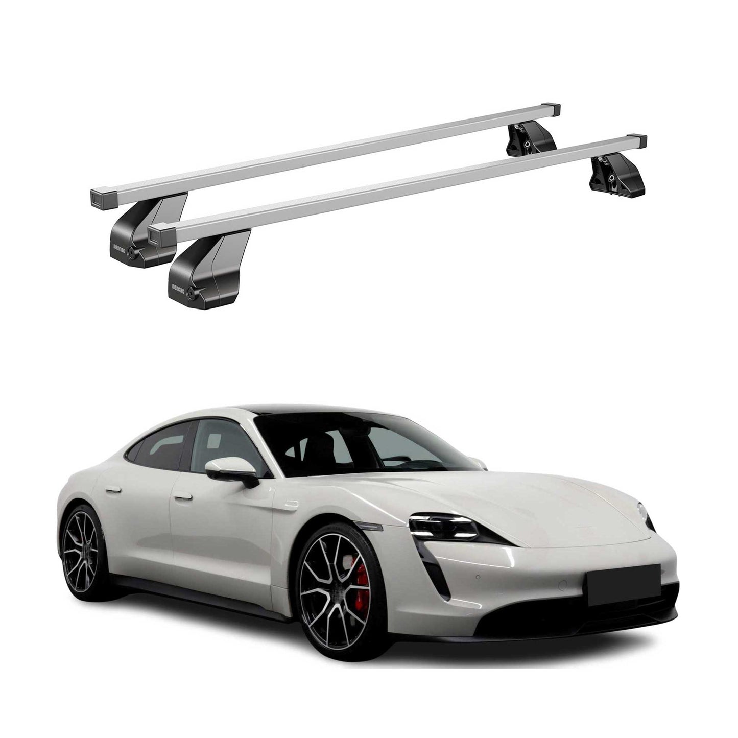 2020-2026 Porsche Taycan Roof Rack Cross Bars Silver