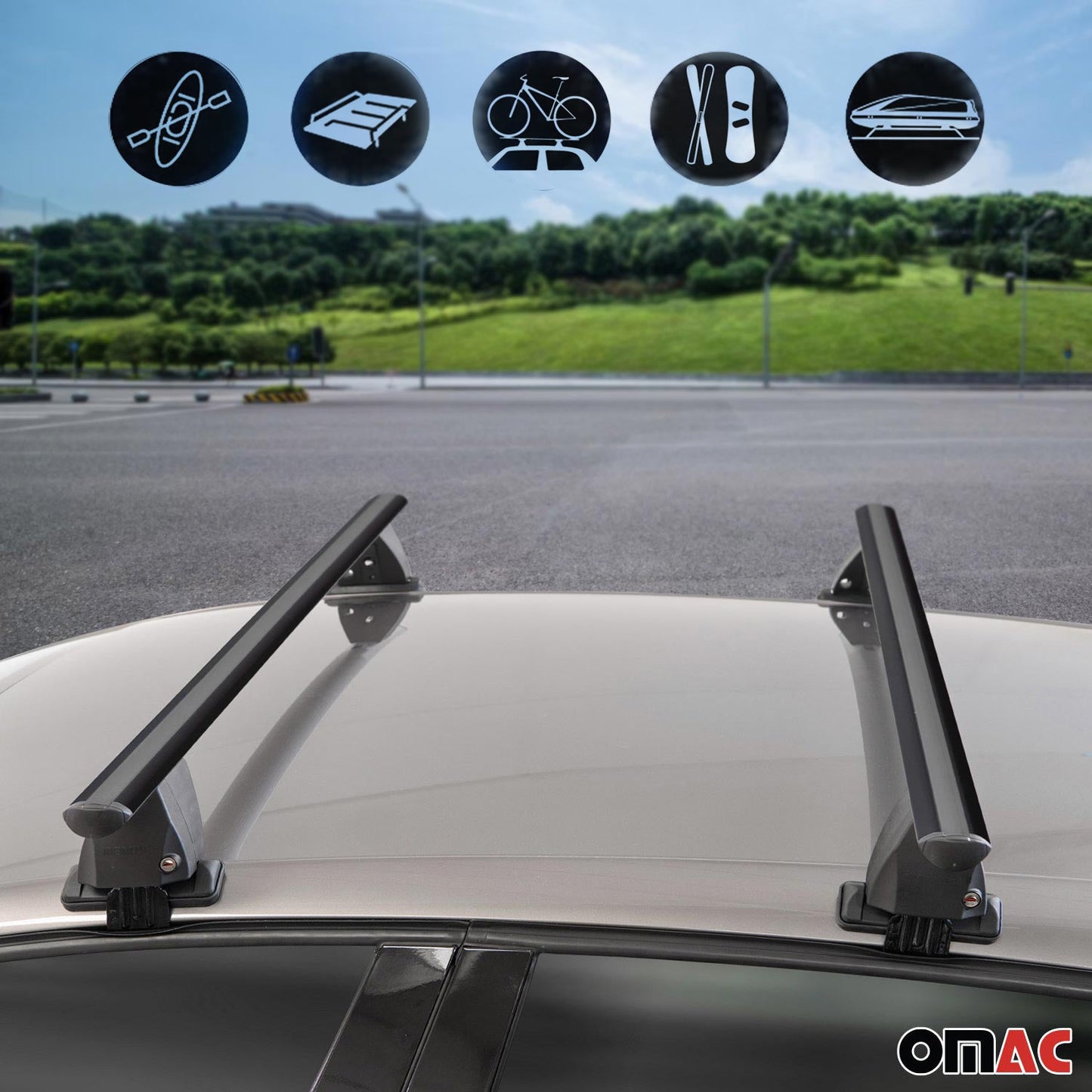 2011-2026 Dodge Durango Roof Rack Cross Bars Black