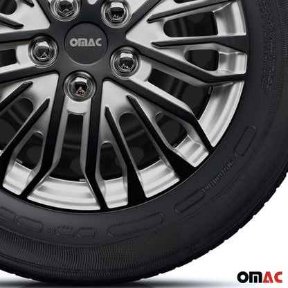 16" Wheel Covers for Ford Transit 150 250 350 2015-2025 Silver Matt Black 4x