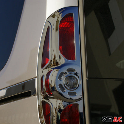 2014-2019 RAM ProMaster City Trunk Tail Light Trim Frame ABS Chrome Dark 2Pcs