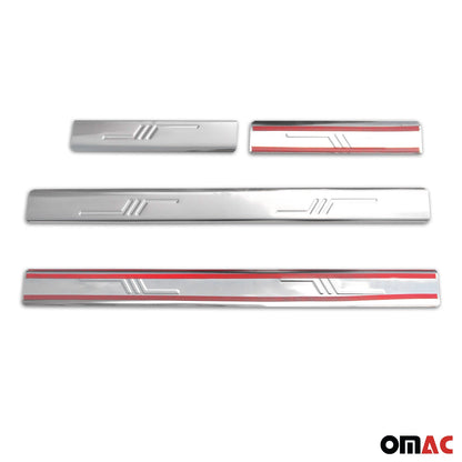 2003-2008 Toyota Corolla Sedan Door Sill Scuff Plate Scratch Protector Stainless Steel