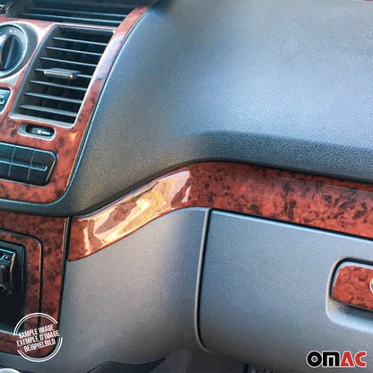 1989-1995 BMW 5 Series M5 E34 Sedan & Touring Wooden Look Dashboard Console Trim Kit 22x