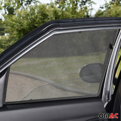 2006-2011 Honda Civic Side Rear Window Curtain Mesh Black 2Pcs