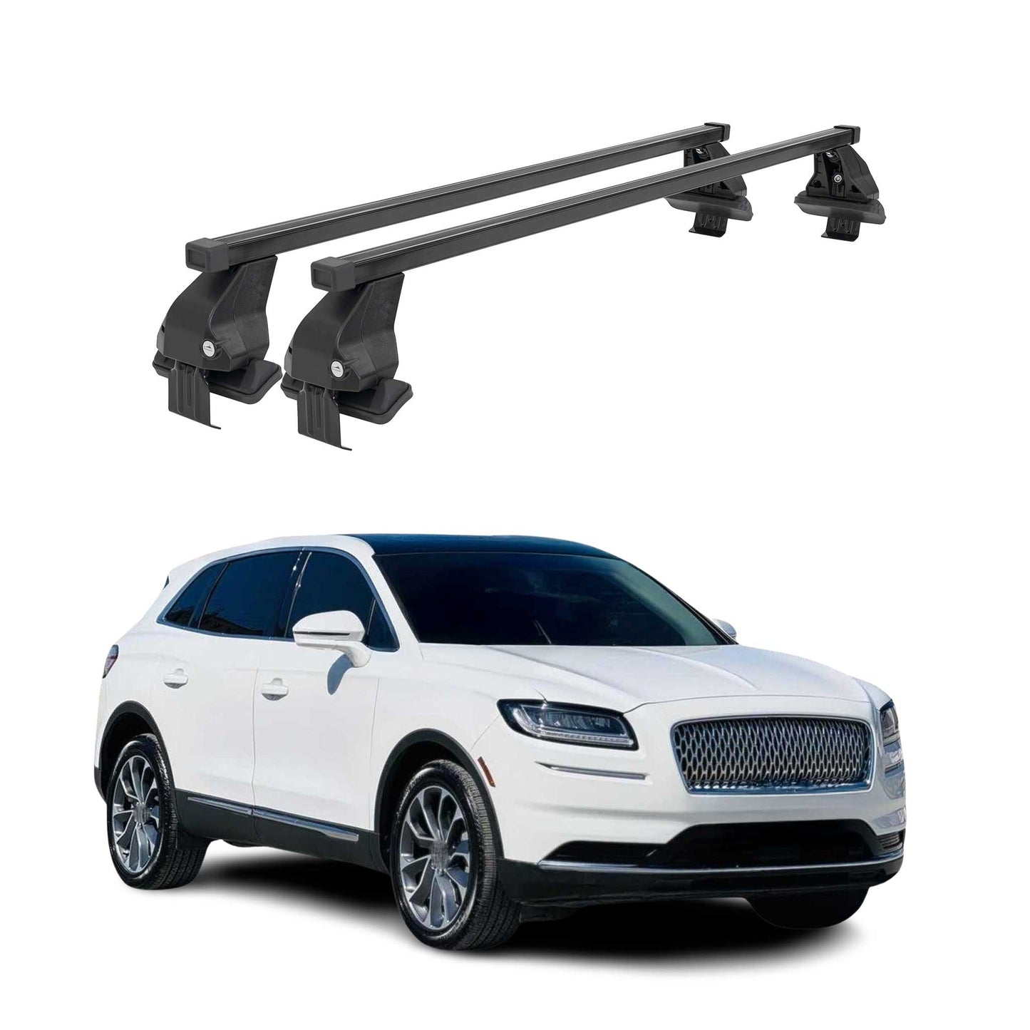 2019-2023 Lincoln Nautilus Roof Rack Cross Bars Black