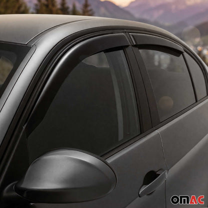 2004-2011 BMW 3 Series E90 Sedan Window Visor Vent Rain Deflector 4Pcs Smoke
