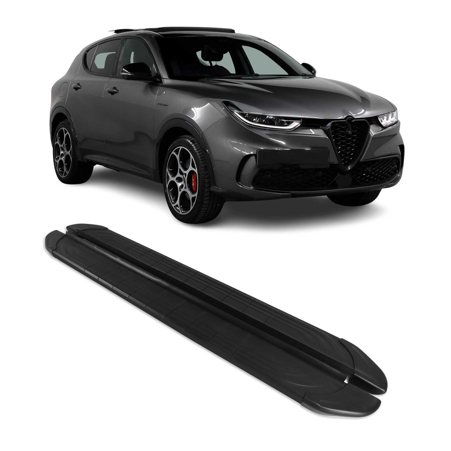 2023-2026 Alfa Romeo Tonale Running Boards Side Steps Black