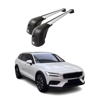 2015-2026 Volvo V60 Cross Country Roof Racks Cross Bars Silver