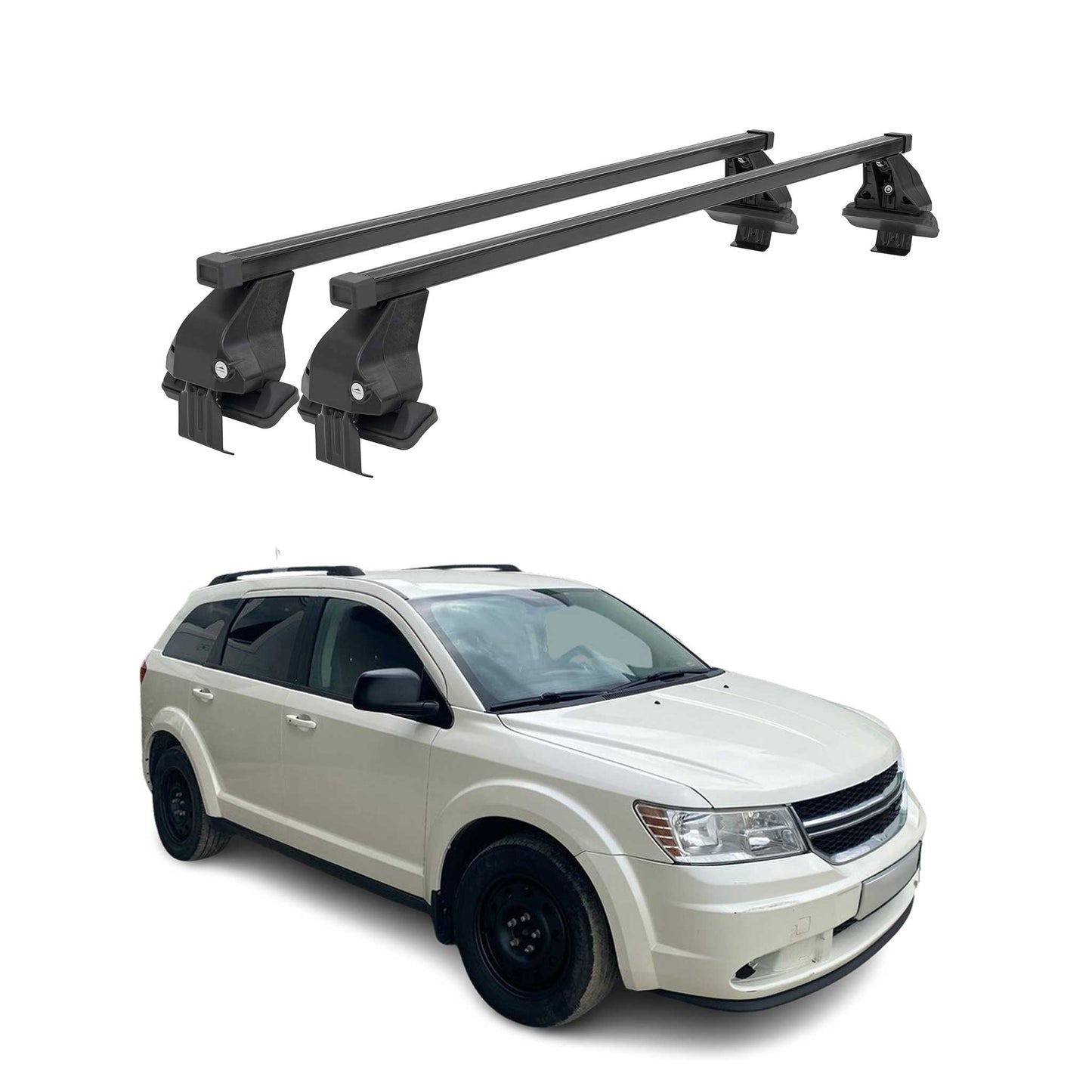 2009-2011 Dodge Journey Roof Rack Cross Bars Black