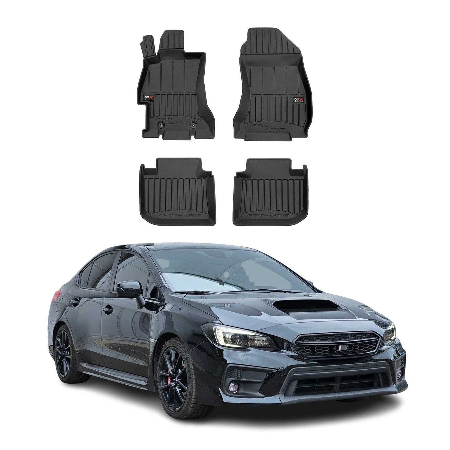 2015-2021 Subaru WRX STI Premium Floor Mats Liners Full Set All Weather Heavy Duty