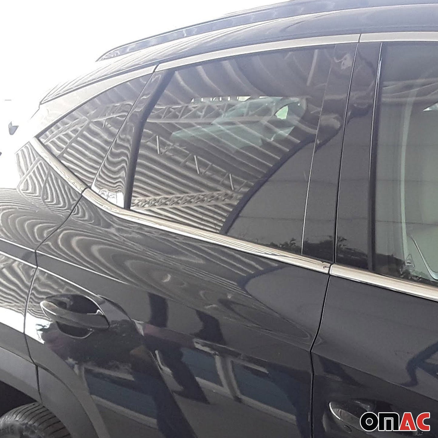 2022-2026 Hyundai Tucson 4.gen Window Molding Trim Streamer Silver 6Pcs Stainless Steel
