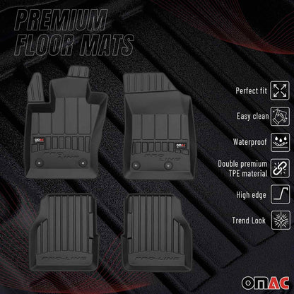 2017-2026 Jeep Compass Premium Floor Mats Liners Full Set All Weather Heavy Duty
