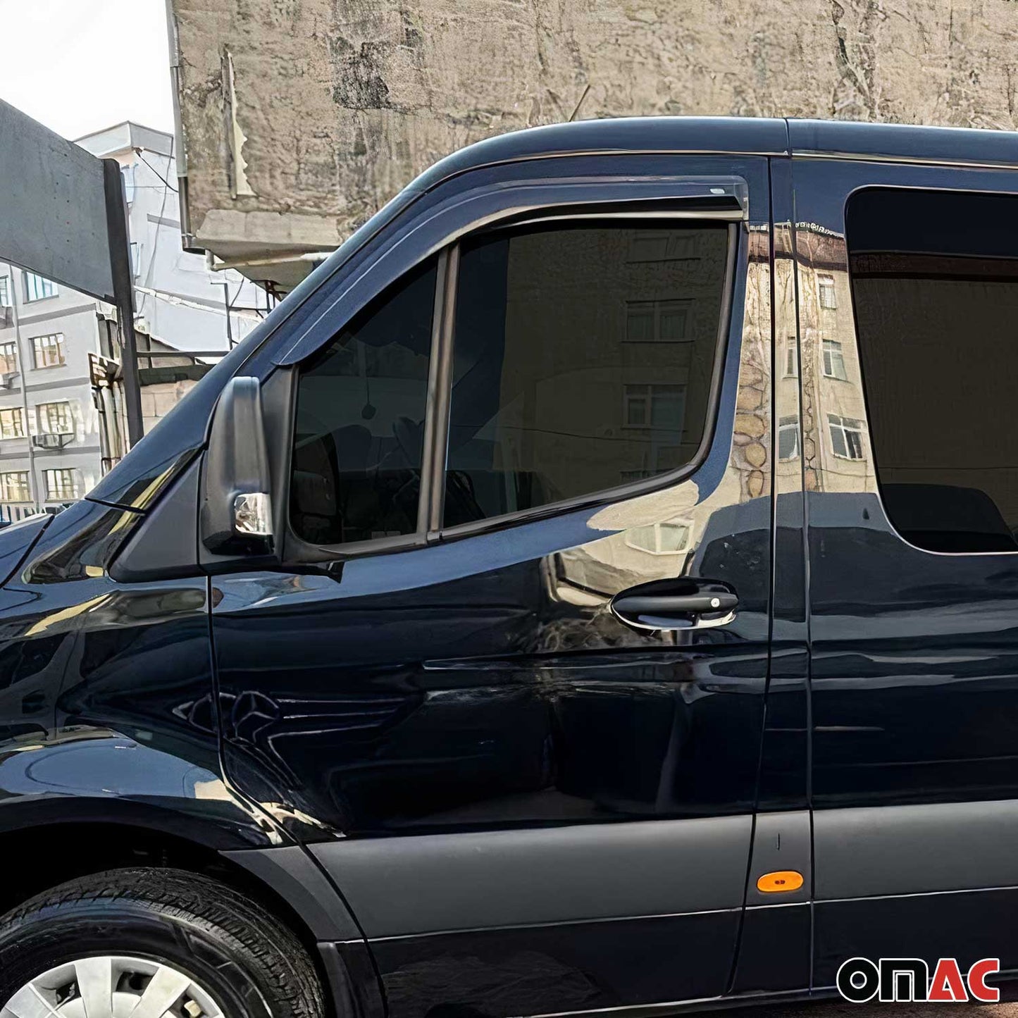2019-2026 Mercedes Sprinter W907 910 Window Molding Trim Streamer Stainless Steel Dark