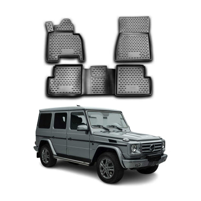 1999-2018 Mercedes G Class W463 Floor Mats Liners Full Set All Weather Black