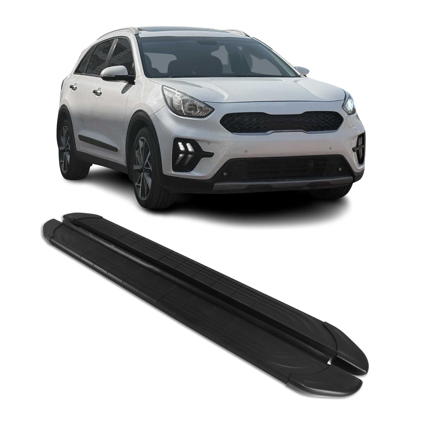 2017-2022 Kia Niro 1.gen Running Boards Side Steps Black