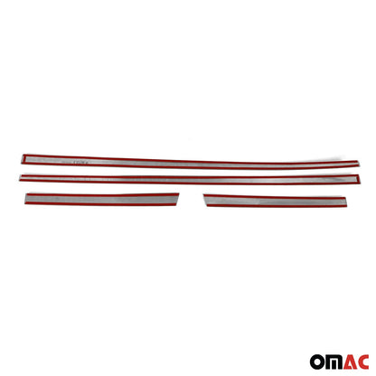 2007-2012 Dodge Nitro Side Door Molding Trim Skirt Garnish Stainless Steel Silver 4Pcs