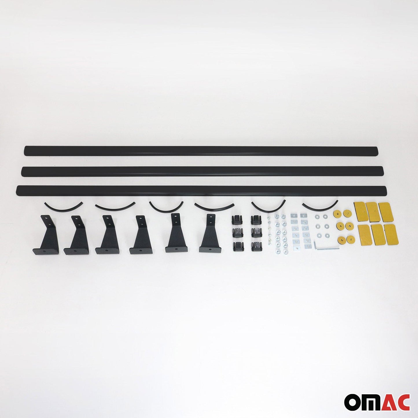 2015-2018 Chevrolet City Express Roof Rack Cross Bars Steel 3Pcs Black