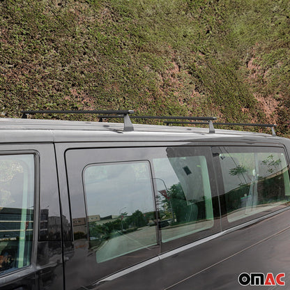 2015-2018 Chevrolet City Express Roof Rack Cross Bars Steel 3Pcs Black