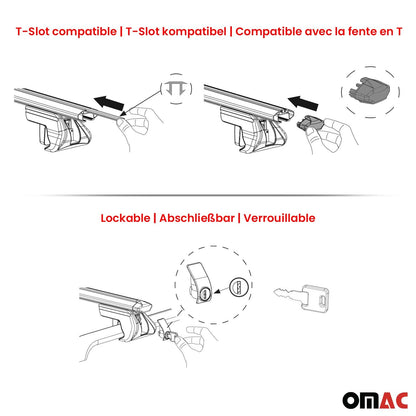 2002-2004 Land Rover Defender Roof Rack Cross Bars Luggage Carrier 2 Pcs