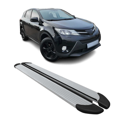 2013-2018 Toyota RAV4 Running Boards Side Steps Silver