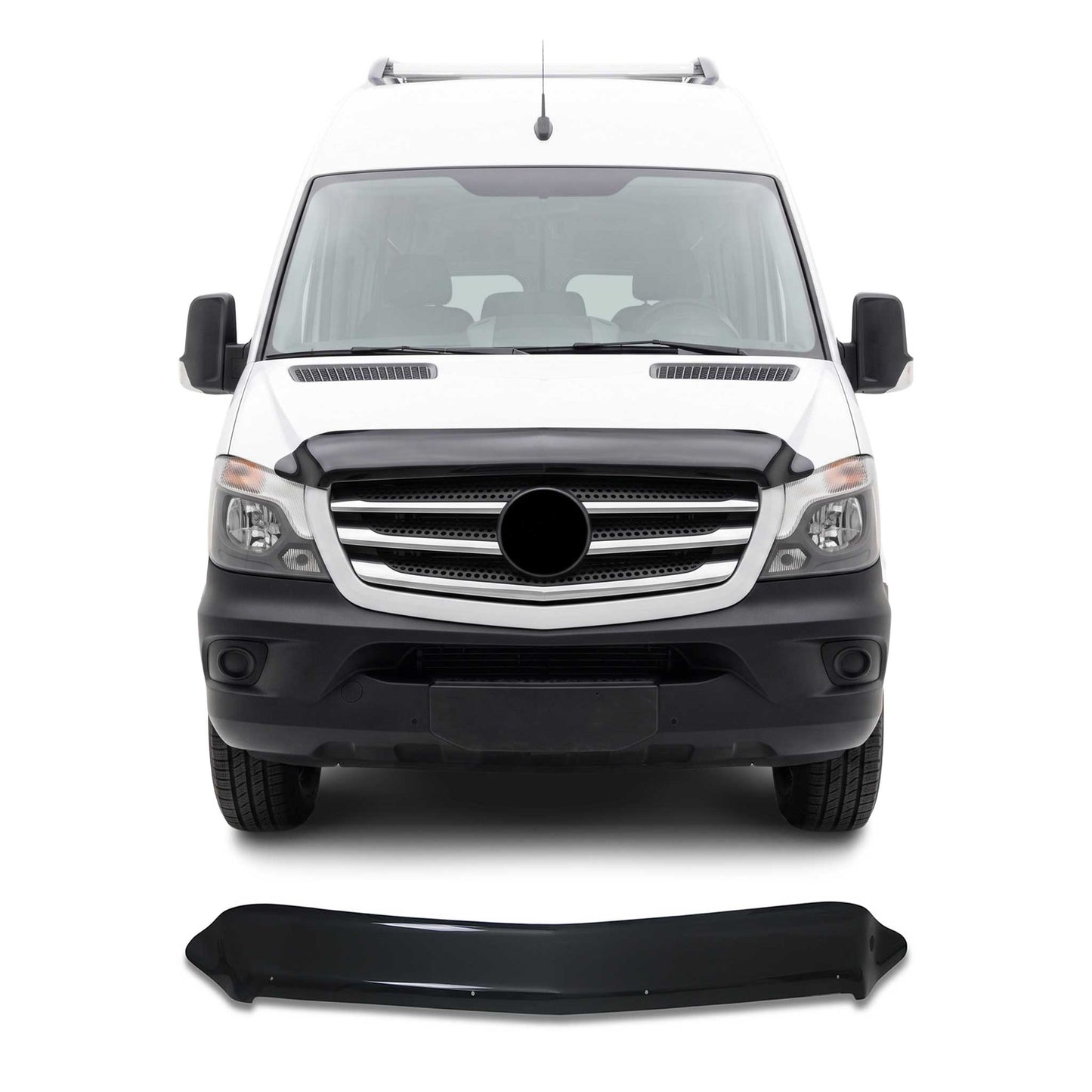 2014-2018 Mercedes Sprinter W906 Front Bug Shield Hood Deflector 1 Pc Smoke