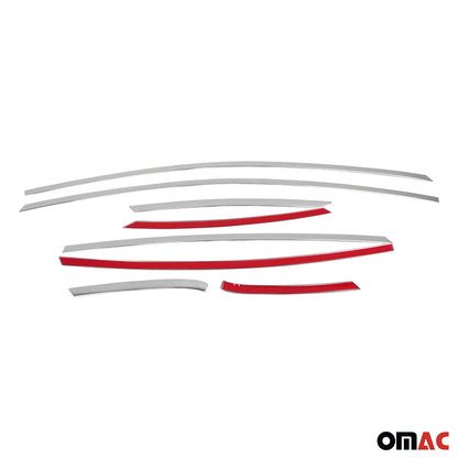 Window Molding Trim Set Streamer for Ford Fiesta 2011-2019 Stainless Steel 16Pcs