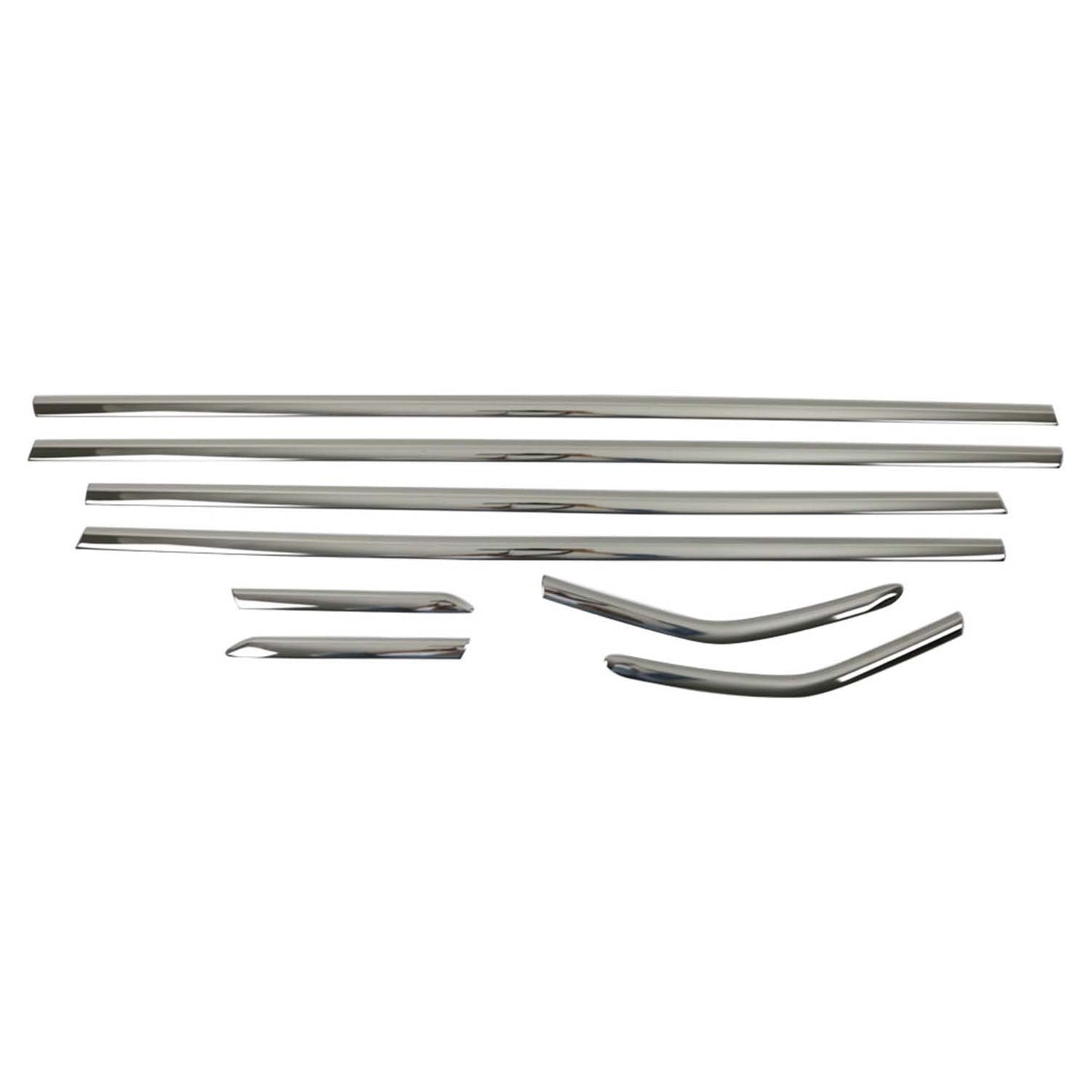 2012-2018 Ford Focus Hatchback 3.gen Window Molding Trim Streamer Stainless Steel Dark Chrome 8 Pcs