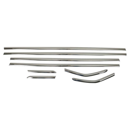 2012-2018 Ford Focus Hatchback 3.gen Window Molding Trim Streamer Stainless Steel Dark Chrome 8 Pcs
